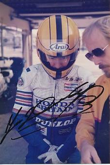 Joey Dunlop  † 2000  GB  Motorrad Sport Autogramm Foto original signiert 