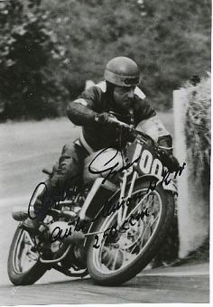 Arthur Geiss  † 1982  DKW  Motorrad Sport Autogramm Foto original signiert 