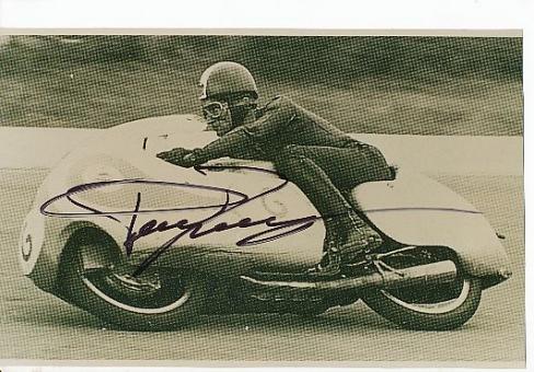 Tarquinio Provini † 2005 Italien  2 x Weltmeister  Motorrad Sport Autogramm Foto original signiert 