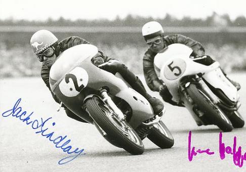 Jack Findlay † 2007 & Karl Hoppe † 1987 Motorrad Sport Autogramm Foto original signiert 