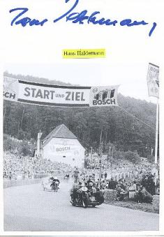 Hans Haldemann † 2004  CH  Motorrad Seitenwagen Gespanne Autogramm Karte  original signiert 