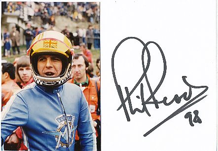 Phil Read  GB  7 x Weltmeister  Motorrad Sport Autogramm Karte  original signiert 