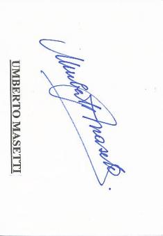 Umberto Masetti † 2006 Italien  2 x Weltmeister  Motorrad Sport Autogramm Karte  original signiert 