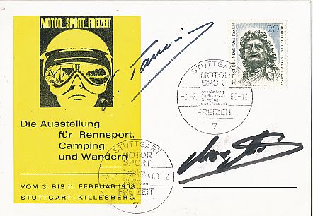 2  x  Luigi Taveri † 2018  CH  Motorrad Sport Autogramm Karte  original signiert 