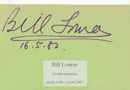 Bill Lomas † 2007  GB  Motorrad Sport Autogramm Karte  original signiert 