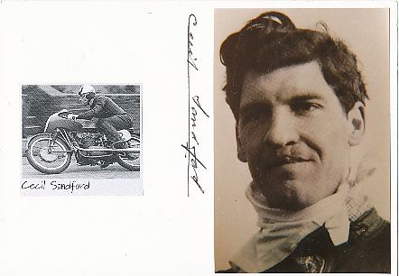 Cecil Sandford  GB 2 x Weltmeister  Motorrad Sport Autogramm Karte  original signiert 