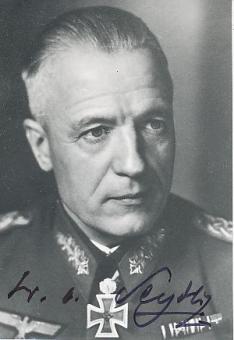 Walter von Seydlitz-Kurzbach † 1976 General Militär Autogrammkarte  original signiert 