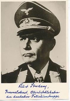 Kurt Student † 1978  Generaloberst  Militär Autogrammkarte  original signiert 