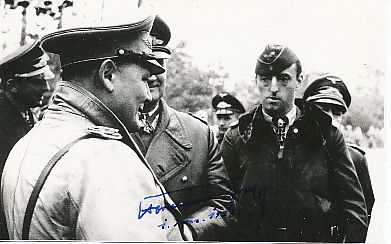 Hermann Graf † 1988 Jagdflieger Generalleutnant  Militär Autogramm Foto  original signiert 