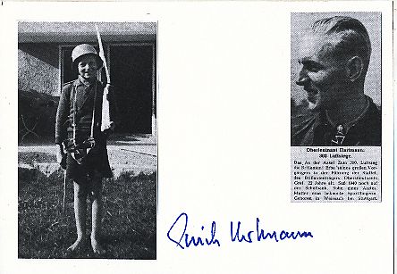 Erich Hartmann † 1993  Jagdflieger  Militär Autogramm Karte  original signiert 