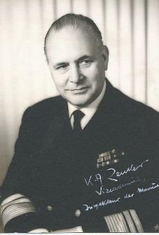 Karl Adolf Zenker † 1998  Vizeadmiral  Bundeswehr Militär Autogrammkarte  original signiert 