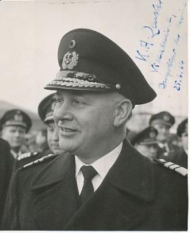 Karl Adolf Zenker † 1998  Vizeadmiral  Bundeswehr Militär Autogramm Foto  original signiert 