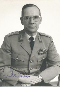 Ulrich de Maiziere † 2006  Generalinspekteur  Bundeswehr Militär Autogrammkarte  original signiert 