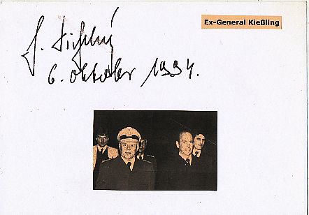 Günter Kießling † 2009  General Bundeswehr Militär Autogramm Karte  original signiert 