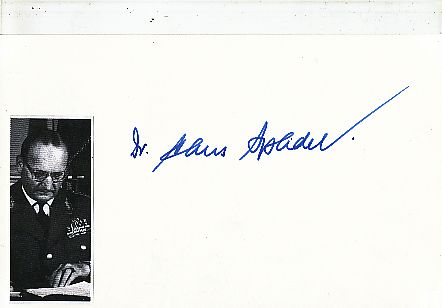 Hans Speidel † 1984  General Bundeswehr Militär Autogramm Karte  original signiert 