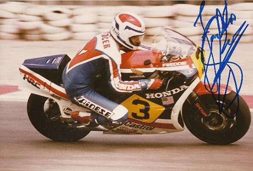 Freddie Spencer  USA  3 x  Weltmeister Motorrad Sport Autogramm Foto original signiert 