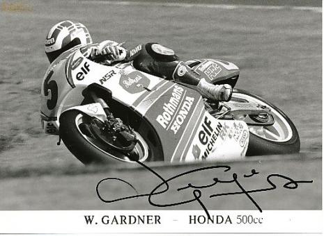 Wayne Gardner  Australien  1987  Weltmeister Motorrad Sport Autogramm Foto original signiert 