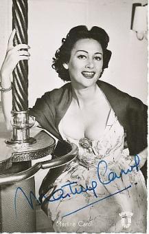 Martine Carol † 1967  Film & TV Autogrammkarte original signiert 