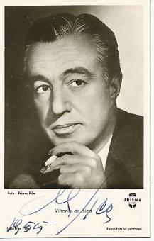 Vittorio de Sica † 1974  Film & TV Autogrammkarte original signiert 