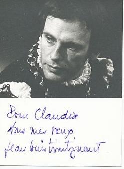 Jean Louis Trintignant  Film & TV Autogrammkarte original signiert 