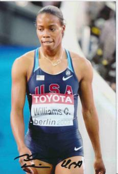 Charonda Williams  USA  Leichtathletik Autogramm Foto original signiert 