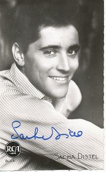 Sacha Distel † 2004  Musik Autogrammkarte original signiert 