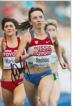 Mariya Savinova  Rußland  Leichtathletik Autogramm Foto original signiert 