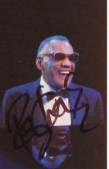Ray Charles † 2004  Musik Autogrammkarte original signiert 