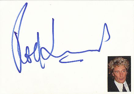 Rod Stewart  Musik  Autogramm Karte original signiert 