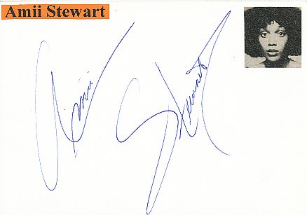 Amii Stewart  Musik  Autogramm Karte original signiert 