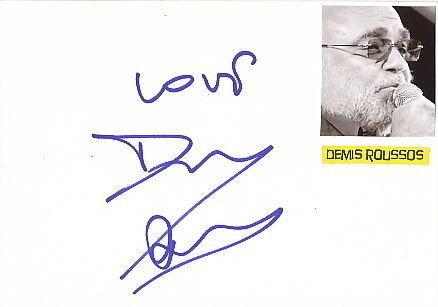 Demis Roussos † 2015  Musik Autogramm Karte original signiert 