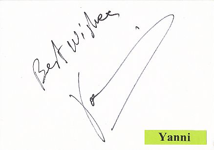 Yanni  Komponist  Musik  Autogramm Karte original signiert 