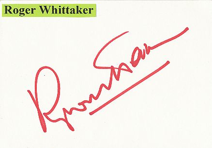 Roger Whittaker  Musik  Autogramm Karte original signiert 