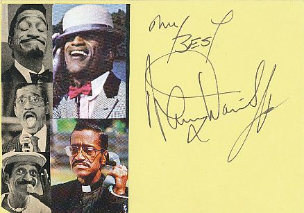 Sammy Davis Jr. † 1990  Musik Autogramm Karte original signiert 