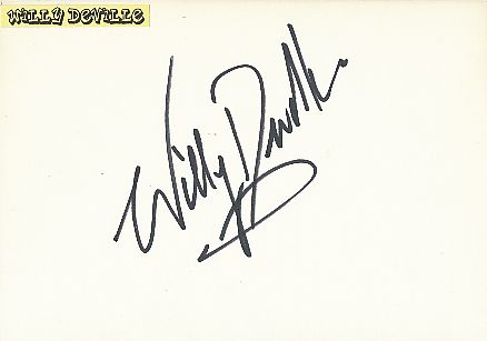 Willy DeVille † 2009  Musik Autogramm Karte original signiert 