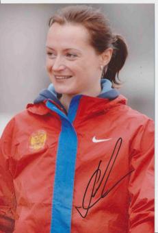 Yelena Slesarenko  Rußland  Leichtathletik Autogramm Foto original signiert 
