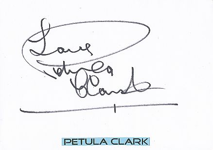 Petula Clark  Musik  Autogramm Karte original signiert 