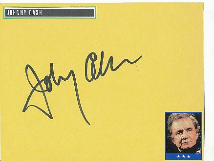 Johnny Cash † 1990  Musik Autogramm Karte original signiert 