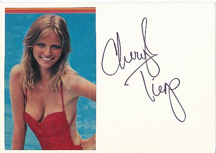 Cheryl Tiegs  Film & Model  Autogramm Karte original signiert 