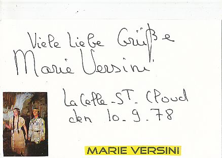 Marie Versini † 2021  Winnetou  Film & TV Autogramm Karte original signiert 