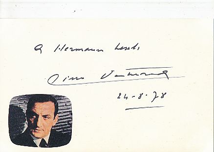 Lino Ventura † 1987  Film & TV Autogramm Karte original signiert 