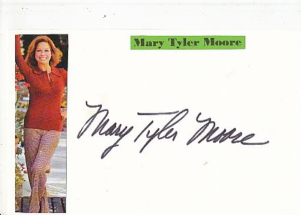 Mary Tyler Moore † 2017  Film & TV Autogramm Karte original signiert 