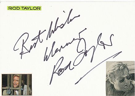 Rod Taylor † 2015  Film & TV Autogramm Karte original signiert 