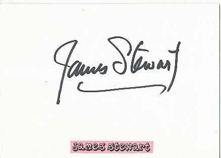 James Stewart † 1997  Film & TV Autogramm Karte original signiert 
