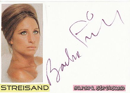Barbara Streisand  Film & TV Autogramm Karte original signiert 