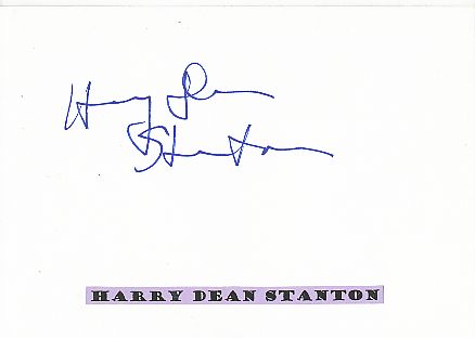 Harry Dean Stanton † 2017  Film & TV Autogramm Karte original signiert 