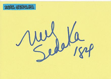 Neil Sedaka  Musik Autogramm Karte original signiert 