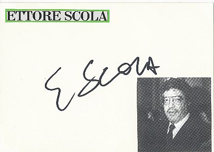 Ettore Scola † 2016  Regisseur  Film & TV Autogramm Karte original signiert 