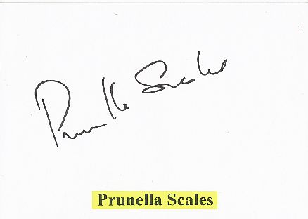 Prunella Scales  Film & TV Autogramm Karte original signiert 