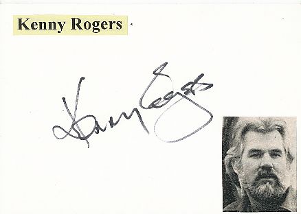 Kenny Rogers † 2020  Film & TV Autogramm Karte original signiert 